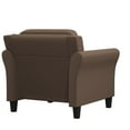 thumbnail image 4 of Hawthorne Collections Chaise en Microfibre de Polyester à Dossier Capitonné, Brun, 4 of 10