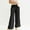 Black, variant on QUINDOS Women Pants Wide Leg Long High Waisted Casual Trousers Cotton Linen Loose Pants with Pockets