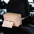 thumbnail image 5 of Nueva caja de pañuelos de cuero para automóvil, gran visera multifuncional, soporte para caja de pañuelos, organizador de pañuelos para automóvil, 5 of 5