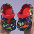 thumbnail image 5 of CAUYDY Kids Toddler Clogs Boys Girls Dinosaur Slip on Slides Sandals Summer Beach Pool Outdoor Water Shoes Shower Slippers Garden Clogs(L101-Dark Blue,13.5), 5 of 5
