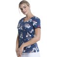 thumbnail image 7 of Dickies EDS Medical Scrubs Top for Women V-Neck DK700, XS, Slow Magical, 7 of 7