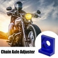thumbnail image 2 of 4pcs 12mm Universal Motorcycle Dia Hole Chain Adjuster Block Tensioner Blue Metal, 2 of 6