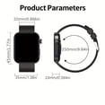 thumbnail image 2 of New Fashionable Sports Smartwatch, 1, 85-inch HD Display, Sync with Mobile Phone, Wireless Calling, Message Reminder, High Quality, 100+ Sports Modes, Compatible with for iphone/Android Devices,, 2 of 15