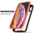 thumbnail image 3 of Clear Back Cover Case for iPhone Xs Max (6.5 Inch), iPhone Xs Max Case, Shock-Resistant Cover Hard Plastic Durable Silicone Defender Case Protective Rugged Dust Proof Phone Protector Case (Red), 3 of 6