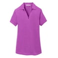 thumbnail image 5 of Womens Digi Heather Performance Polyester Polo T-Shirt Pink Bloom 2X-Large, 5 of 6