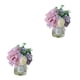 thumbnail image 4 of Matsuzay 2 pack/lote flores artificiales de larga duración en jarrón para belleza jarrón morado+blanco 2Conjunto, 4 of 6