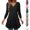 Black, variant on YHAJDS Womens Fall Sweatshirt Casual V Neck Double Pocket Solid Tunic Pullover