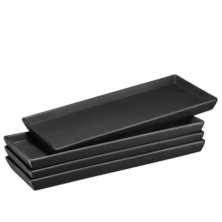 Bruntmor - Black Ceramic Platters And Trays High-Grade 