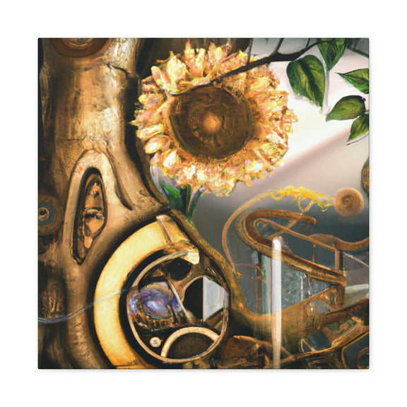 Sunflower Steampunk Splendor - Canvas