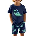 thumbnail image 3 of Hiijoy Big Boys Outfits Cartoon Dinosaur Short Sleeve T Shirt & Shorts Set, Sizes 7-8Y, 3 of 3