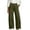 #H-Army Green, variant on No Boundarie Pants for Women Elastic High Waist Wide Leg Cuffed Hem Loose Casual Pull On Trousers with Side Pockets,Army Green,Size XL