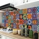 thumbnail image 2 of 120 Piezas Autoadhesivo Mosaico Ladrillo Azulejo Etiqueta 3D Cocina Baño Pegatinas de Pared -10X10cm, 2 of 9