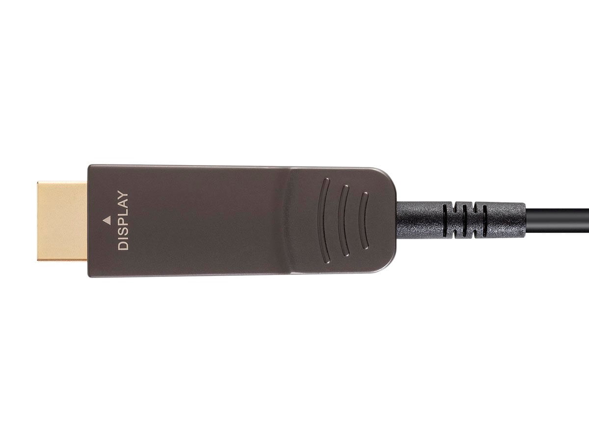 Monoprice USB 3.1 Type-C to HDMI Video Cable - 50 Feet - Black | 4K@60Hz, Fiber Optic, AOC, Transmits Up To 100 Feet, Gold Plated Connectors - SlimRun AV Series