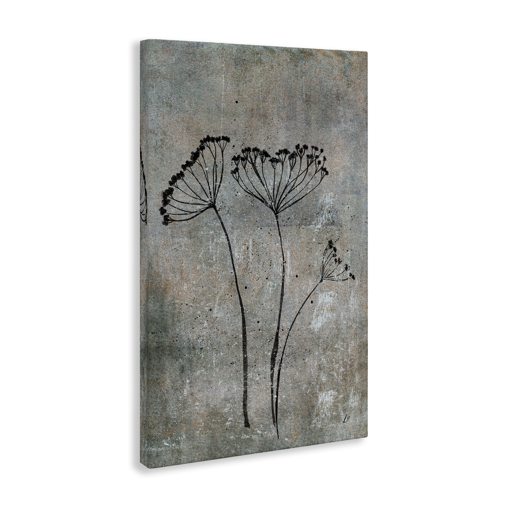 Stupell Industries Cow Parsley Sprigs Plants & Flowers Painting Wrapped Canvas Art Print Wall Art, 20 x 30