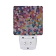 thumbnail image 5 of Yayeee LED Plug in Night Light for The Home with Auto Dusk to Dawn Light Sensors, 2 Pack, Black Colorful Circles, 5 of 6