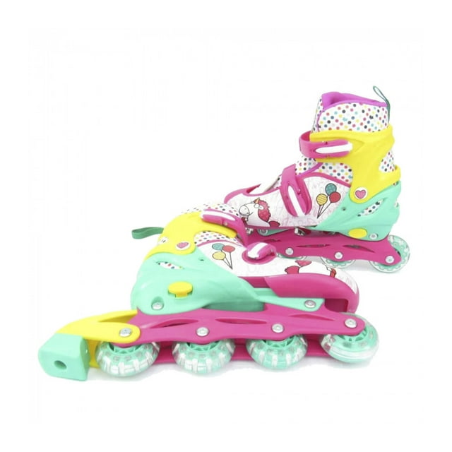 Patines en Linea Mi Villano Favorito T371076 ajustables con luz Azul Rojo