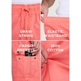 thumbnail image 5 of Men's 6" Elastic Waist Twill Cargo Shorts, Coral, L, 5 of 5