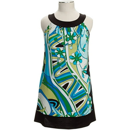 Women's Plus Sleeveless Jersey Trapeze Dress