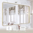 thumbnail image 2 of VIPLOOK Framed Wall Mounted Bathroom Vanity Mirror 59" * 36" - Brushed Gold, 2 of 9