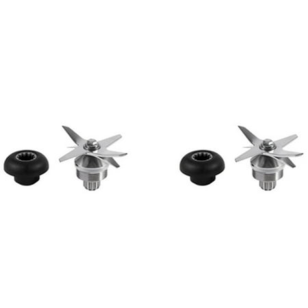 

2X Durable Quality Stainless Steel Silver+Black Blade and Drive Socket Combo Kit for Blender Parts
