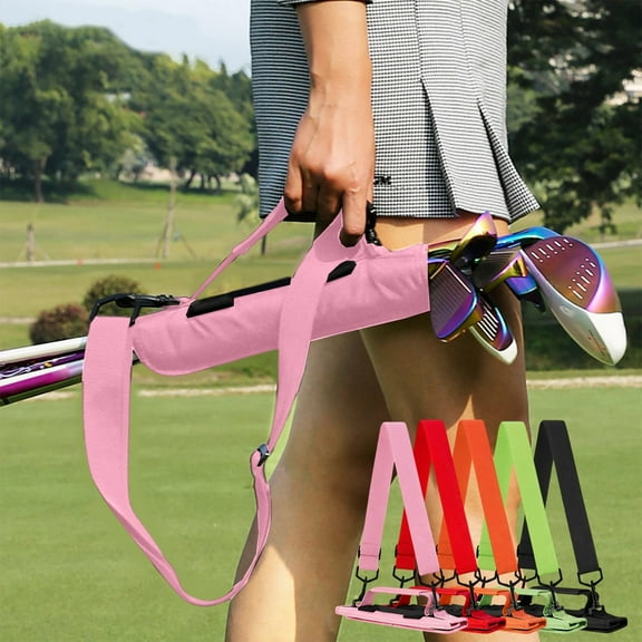 Golf Club Bag, Portable 5 Club Holder, Mini Golf Bag with Strap, Oxford Material, Lightweight Design for Travel,Vsgery