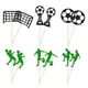 thumbnail image 1 of Cateissary Selecciones de cupcakes de balón de fútbol para decoración de eventos temáticos deportivos Cupcake Toppers Kits de decoración para fiestas Negro Verde, 12 Uds. 4.7 pulgadas, 1 of 6