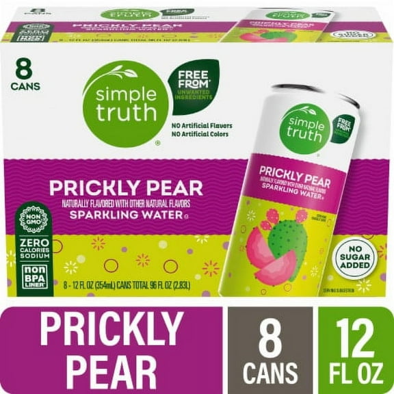 Simple Truth Prickly Pear Sparkling Seltzer Water Cans