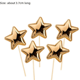 thumbnail image 5 of 50 tarjetas decorativas para tartas de cumpleaños con forma de estrella de amor esmeriladas y en forma de PU brillante, 5 of 5