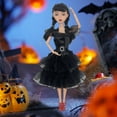 thumbnail image 3 of Muñecas Negras Para Niñas Muñecas Wednesday Addams con vestido negro de 10,9 pulgadas para niñas y niños (vestido negro), 3 of 7