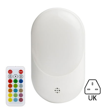 

Plug-In LED Night Light Remote Control RGB Small Wall Lamp Dimmable 16 Colors