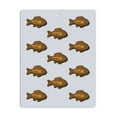thumbnail image 2 of Bendable Plastic Purim Chocolate Mold: Month-of-Adar Fish, Each Cavity 51mm x 30mm x 8mm High, 2 of 2