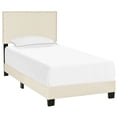 thumbnail image 1 of Lit Simple en Lin Beige avec Bordures, 1 of 10
