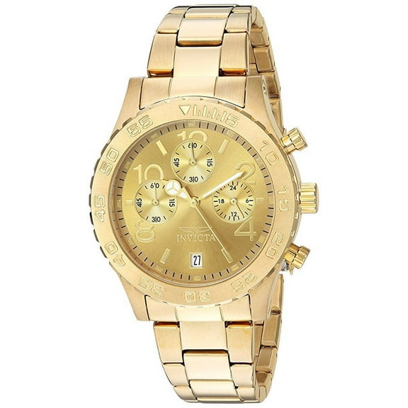 Invicta Men's 1279 II Collection Chronograph 18k Gold IP Stainless Steel Watch