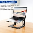 thumbnail image 3 of LS Aluminum Laptop Stand Ergonomic Detachable Computer Stand Riser Holder Notebook Stand Compatible with Air Pro Dell HP Lenovo More .Laptops (Silver), 3 of 9