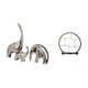 thumbnail image 5 of Figuras de familia de elefantes de cerámica con soporte de exhibición de madera, escultura de animal, organizador coleccionable para el hogar, estante, 5 of 8