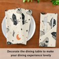 thumbnail image 6 of 6 Pack 20'' x20" Satin Table Napkins Dinner Napkins for wedding Party Decoration events Black and White Moths, 6 of 6