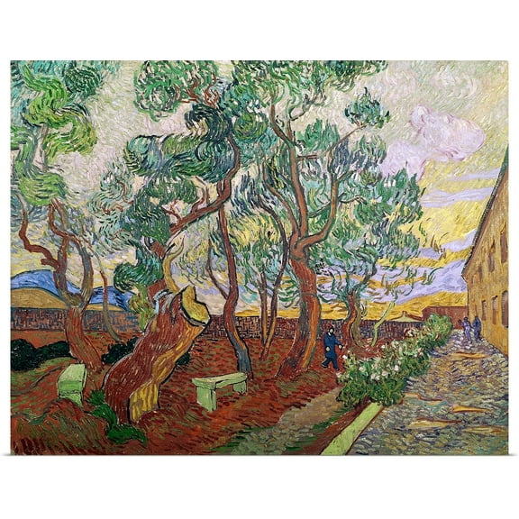 Great BIG Canvas | Rolled Vincent (1853-1890) van Gogh Poster Print entitled The Garden of St. Pauls Hospital at St. Remy, 1889