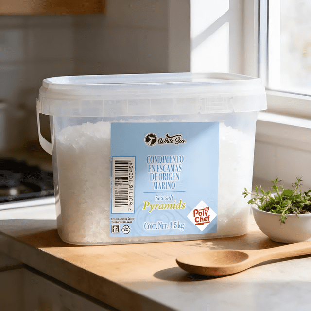 Sal Marina Escamas Pyramid Premium 1.5 Kg Maestros De La Sal
