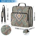 thumbnail image 3 of Water-Resistant 3-Ring Binder Organizer with Multiple Pockets Zipper Binder Bag for Office Intricate Brown Batik Pattern, 3 of 8