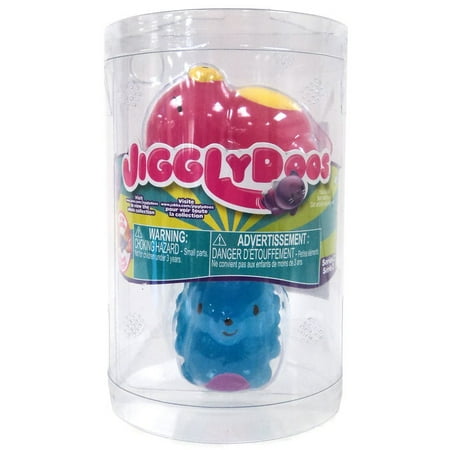 Pink Hedgehog - JigglyDoos Series 2 Pink Bear & Blue Hedgehog Squeeze Toy 2-Pack