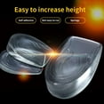 thumbnail image 3 of Guardurnaity 2 uds plantillas transparentes para aumentar la altura zapatos de realce interior de piel sintética talón medio cojín Calzado Mujeres 1cm, 3 of 6