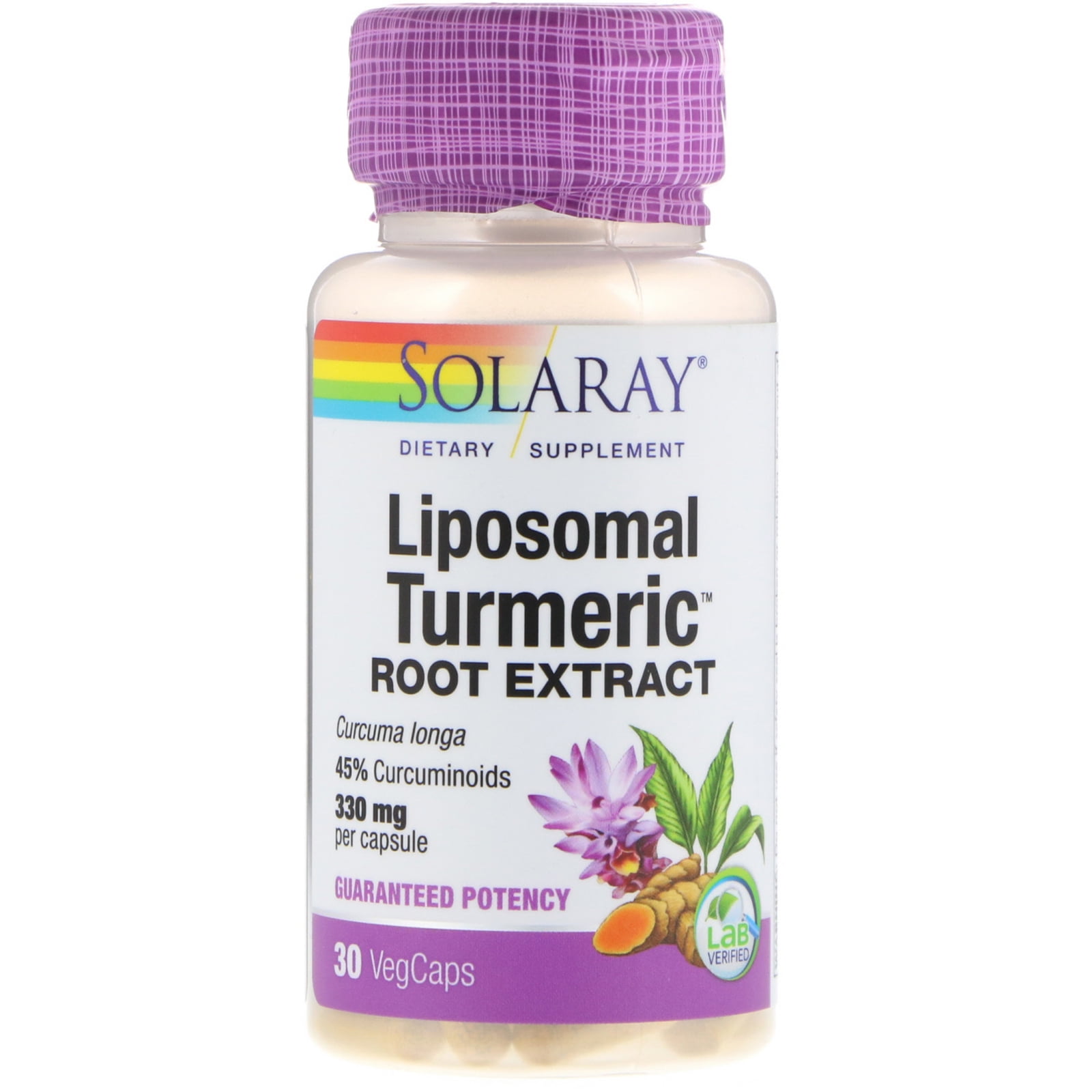 Solaray  Liposomal Turmeric Root Extract  330 mg  30 VegCaps
