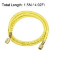 thumbnail image 1 of Charging Hose Tube 1.5M Length 1/4 SAE Thread 800Psi for AC Refrigeration Yellow, 1 of 8