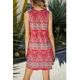 thumbnail image 3 of Vestido playero ligero informal estilo bohemio con estampado floral sin mangas para mujer, 3 of 7