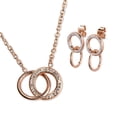thumbnail image 1 of Set Juego de Joyería para Mujer con Zirconia Cúbica LuckyLy, Aretes y Collar de Acero Inoxidable, Modelo Amy rosa UNITALLA, 1 of 3