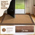 thumbnail image 5 of QiCaiJia Hallway Runner Rug 2x5 ft BrownJute Like Kitchen Runner Mat Rugs Non Slip, Woven Soft Entryway Farmhouse Runner Boho Floor Carpet for Indoor Laundry Hall Backdoor Bedroom Living Room, 5 of 8