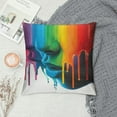 thumbnail image 2 of Leisuo  Rainbow Colored Paint Leaking Splattered Drops Creative Graphic Design, Decorative Printed Bedding Decor Set, Rainbow Colors Throw Pillow Covers, 2 of 5