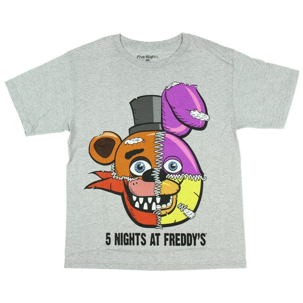 Five Nights At Freddy's Split Face Boys Youth T-shirt Licensed (X