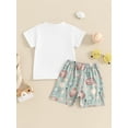 thumbnail image 5 of vera natura Kids Boys Shorts Set, Short Sleeve Letters Tag T-shirt with Elastic Waist Shorts Toddler Set Summer Outfit, 5 of 8