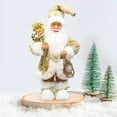 thumbnail image 6 of HUONA Christmas Traditional Santa Figurine 30CM Standing Santa Claus Ornament Christmas Holiday Home Decorations and Collectibles Type 2, 6 of 9